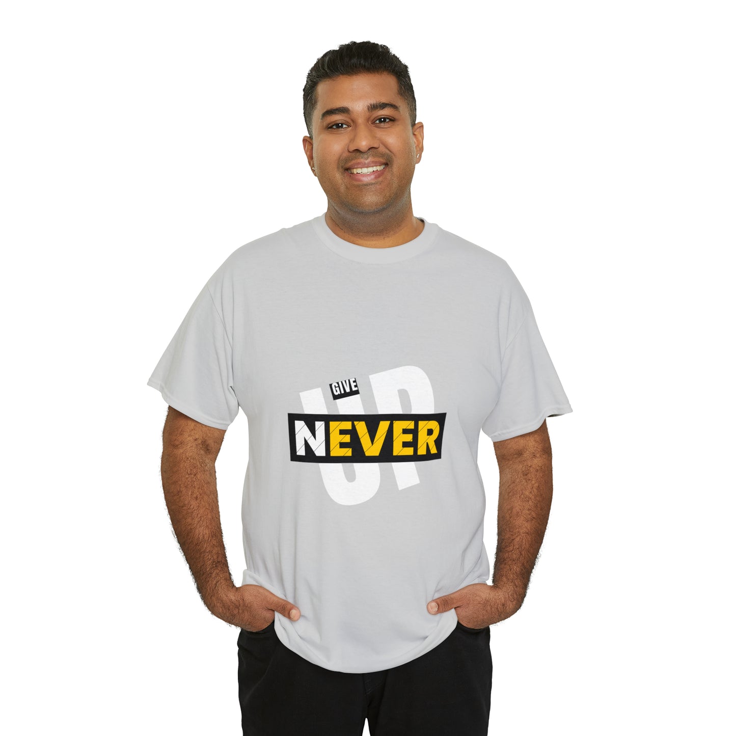 Never Give Up Heavy Cotton Tee