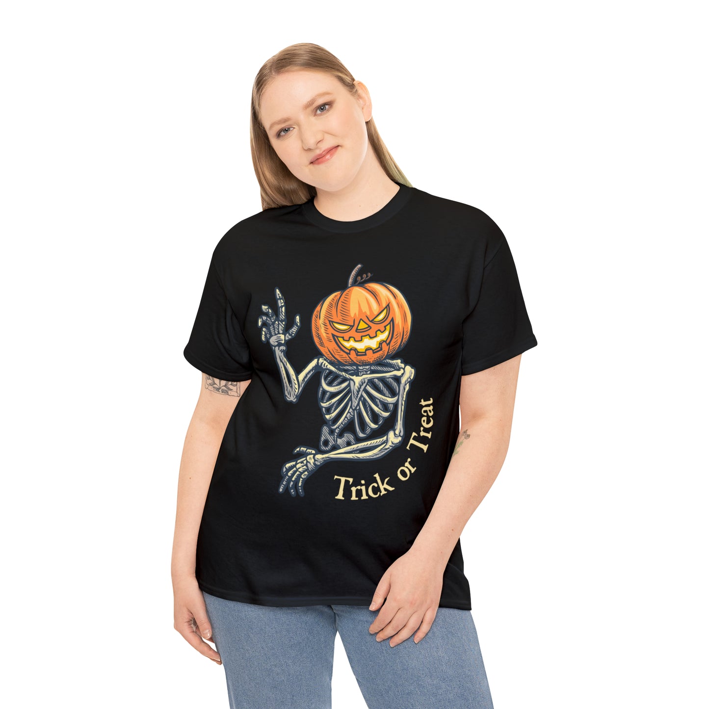 Trick or Treat Skeleton Heavy Cotton Tee