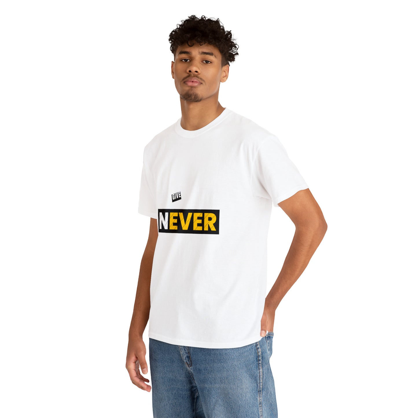 Never Give Up Heavy Cotton Tee