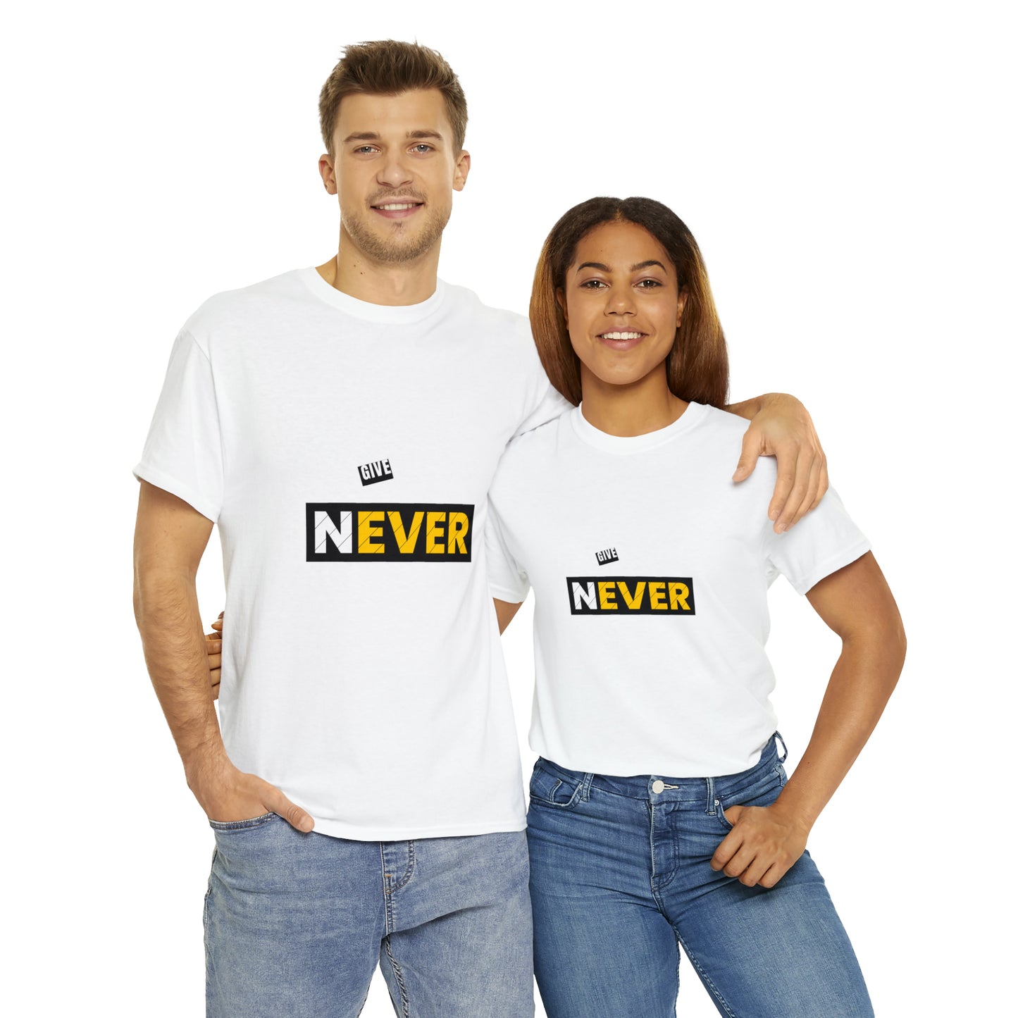 Never Give Up Heavy Cotton Tee