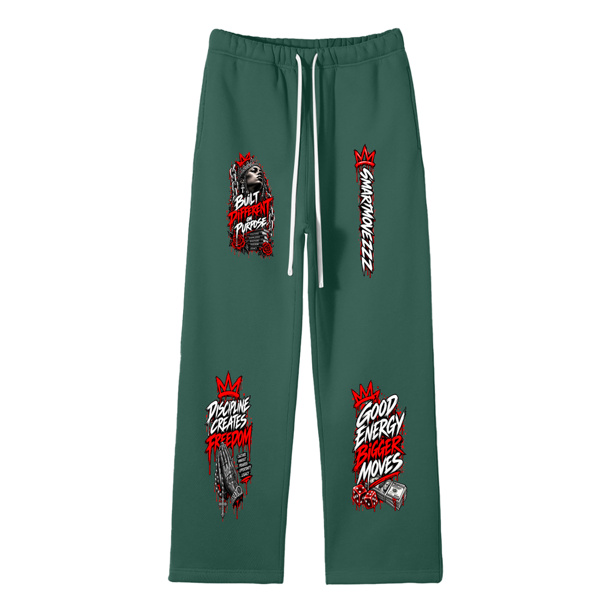 Sweatpants,Unisex,Streetwear,Straightleg