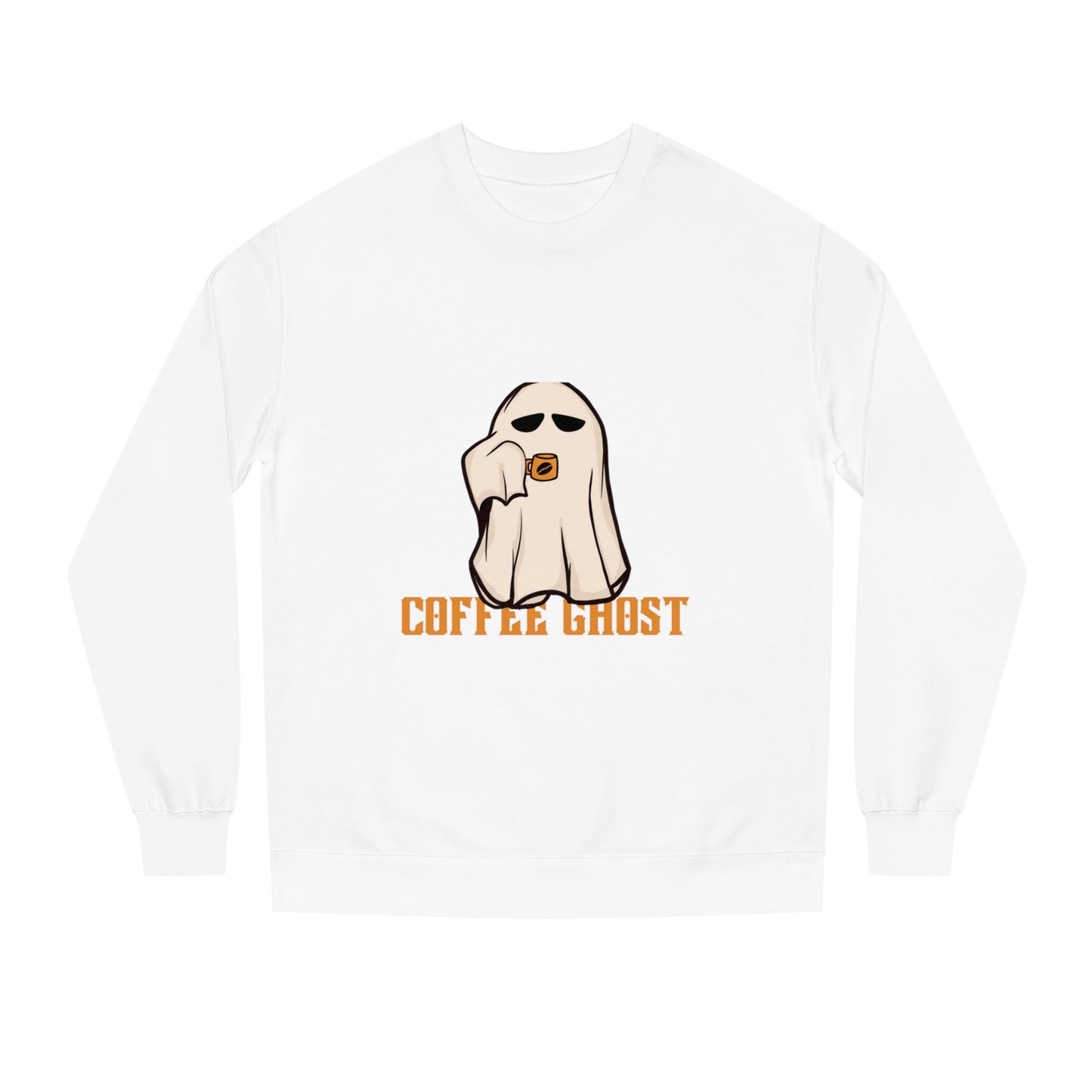 Halloween Coffee Ghost Neck Sweatshirt