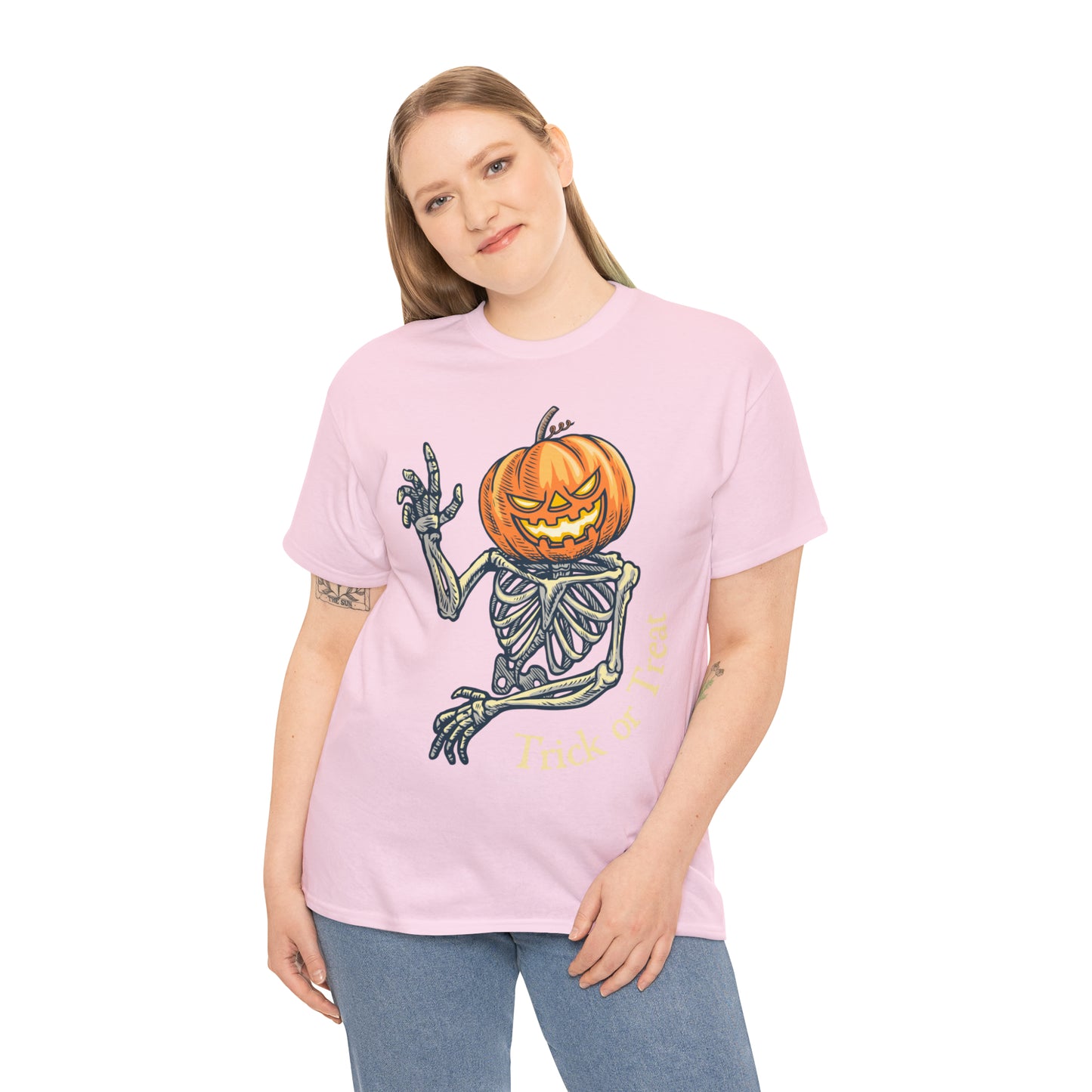 Trick or Treat Skeleton Heavy Cotton Tee