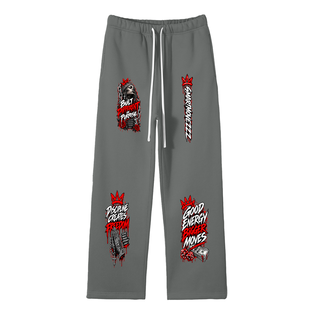 Sweatpants,Unisex,Streetwear,Straightleg