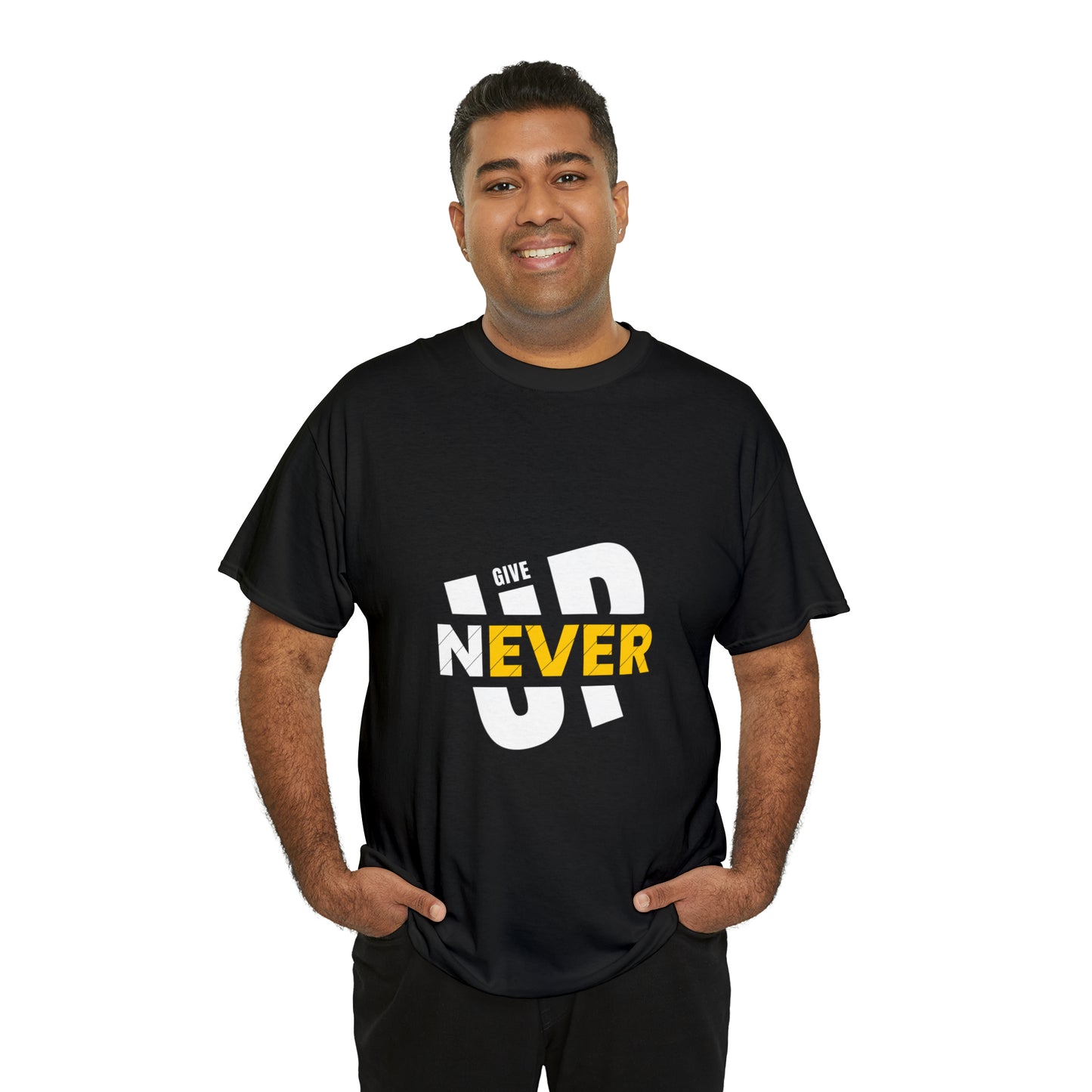 Never Give Up Heavy Cotton Tee