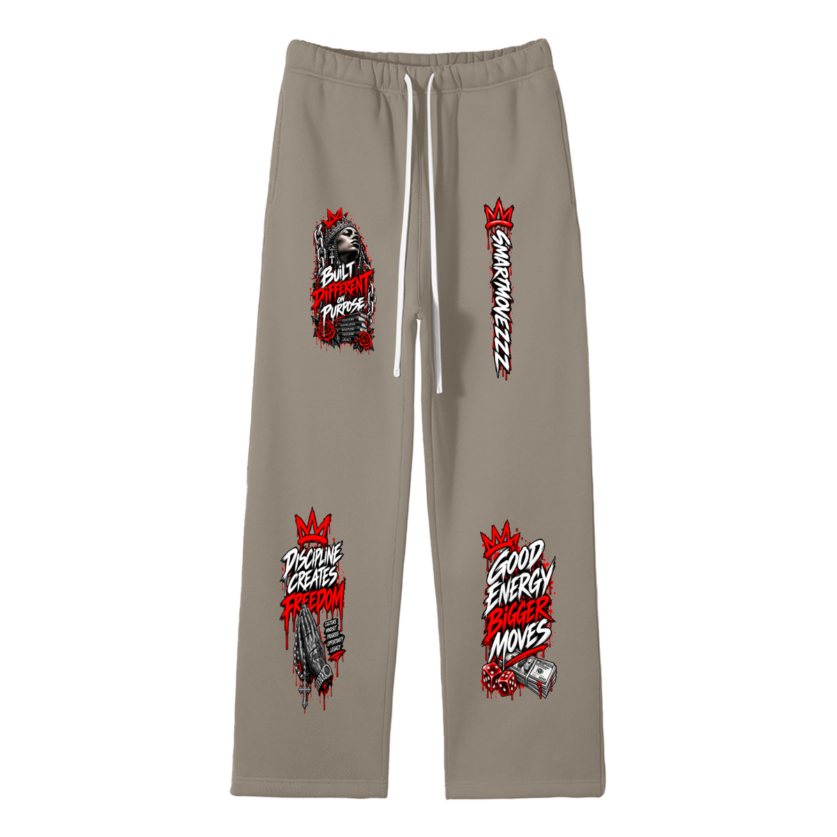 Sweatpants,Unisex,Streetwear,Straightleg