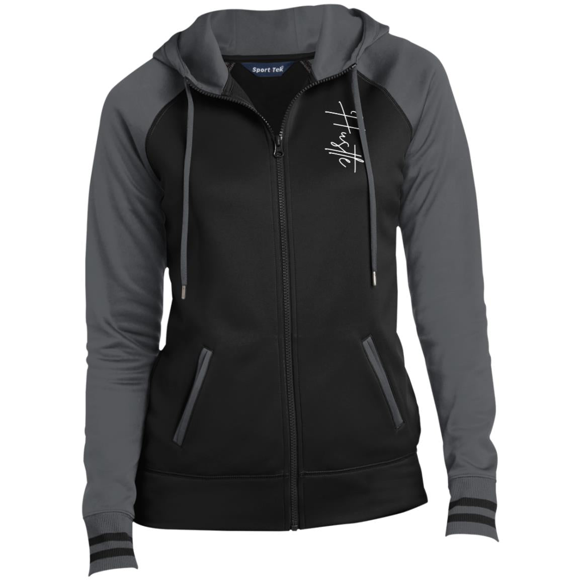 Hustle Ladies' Sport-Wick® Full-Zip Hooded Jacket