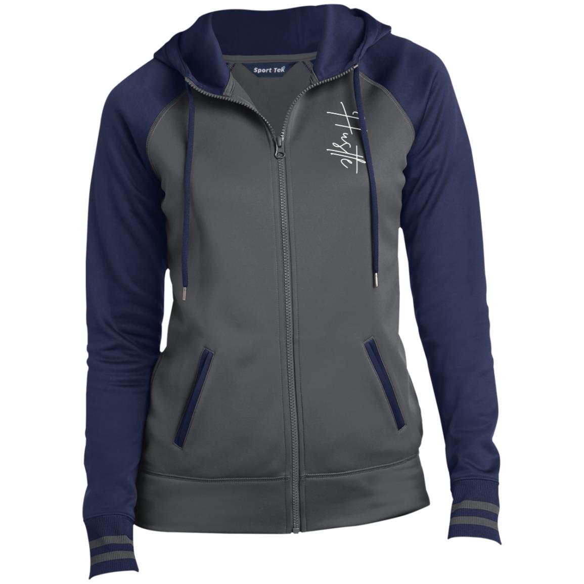 Hustle Ladies' Sport-Wick® Full-Zip Hooded Jacket