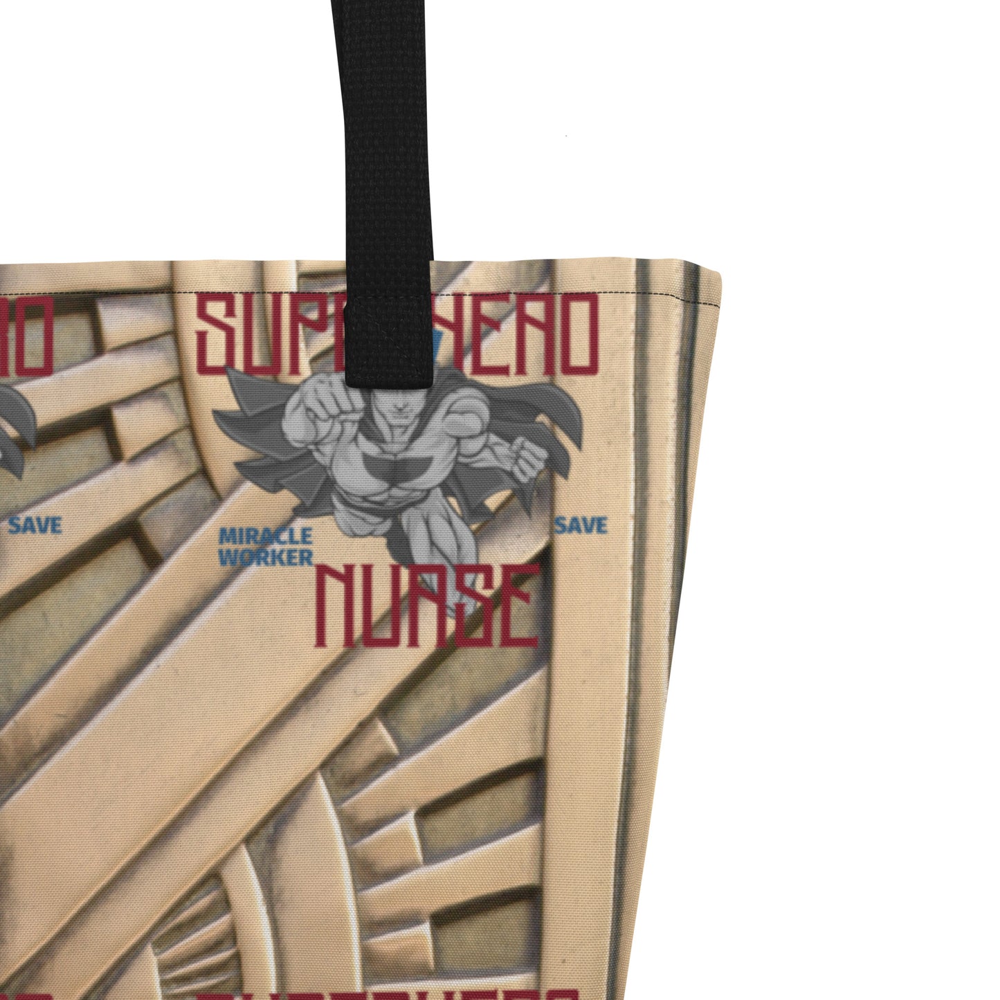 Superhero Nurse Large Tote Bag