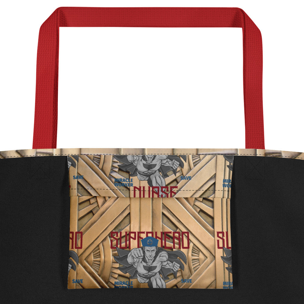 Superhero Nurse Large Tote Bag