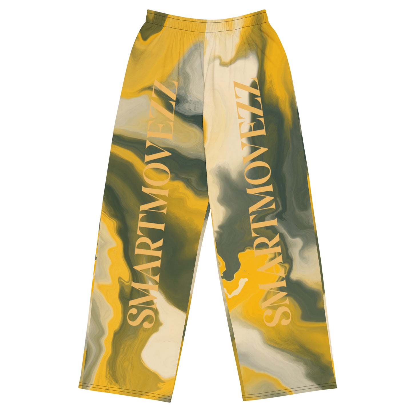 Smartmovezz Yellow Wave Wide-Leg Pants