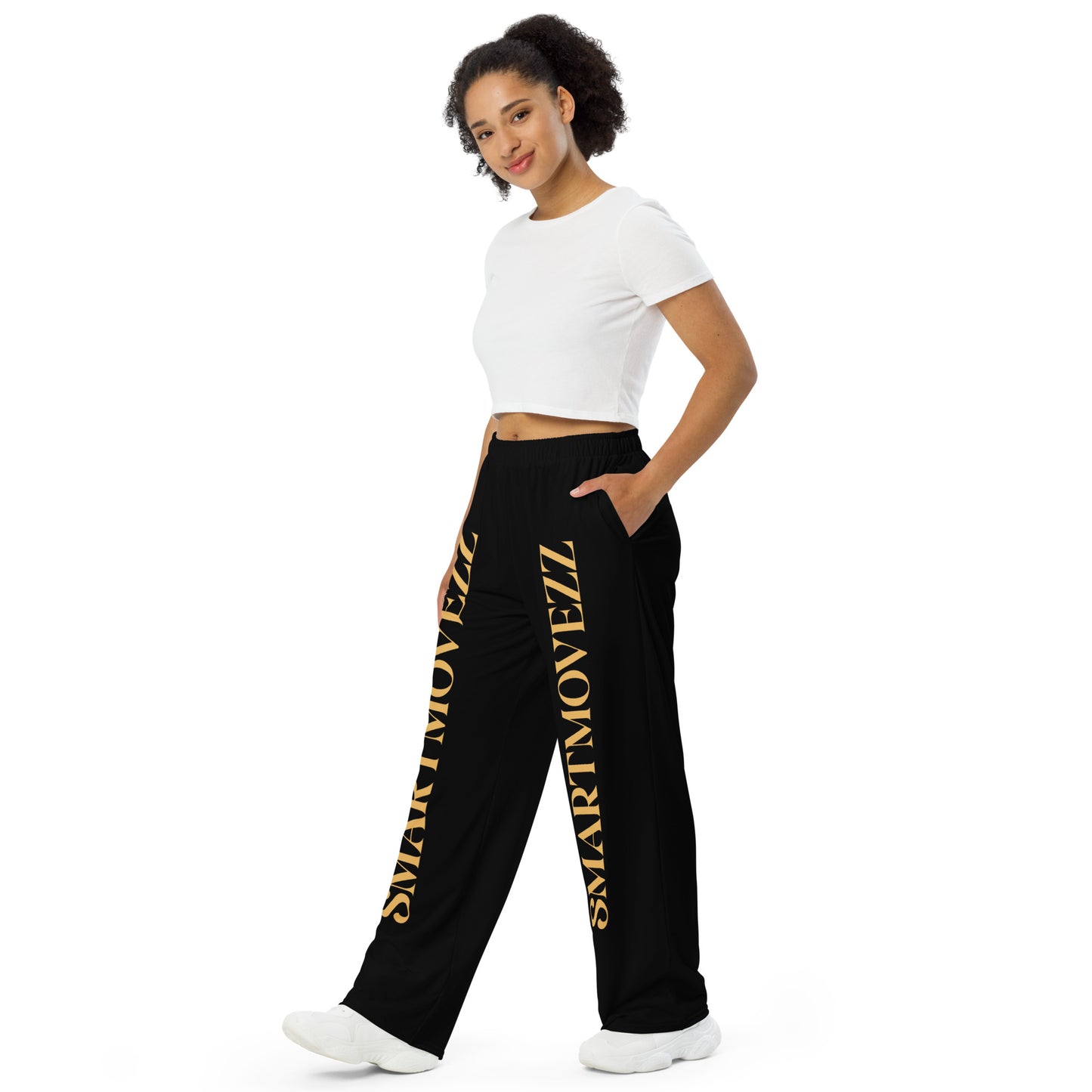 Smartmovezz Blk wide-leg pants