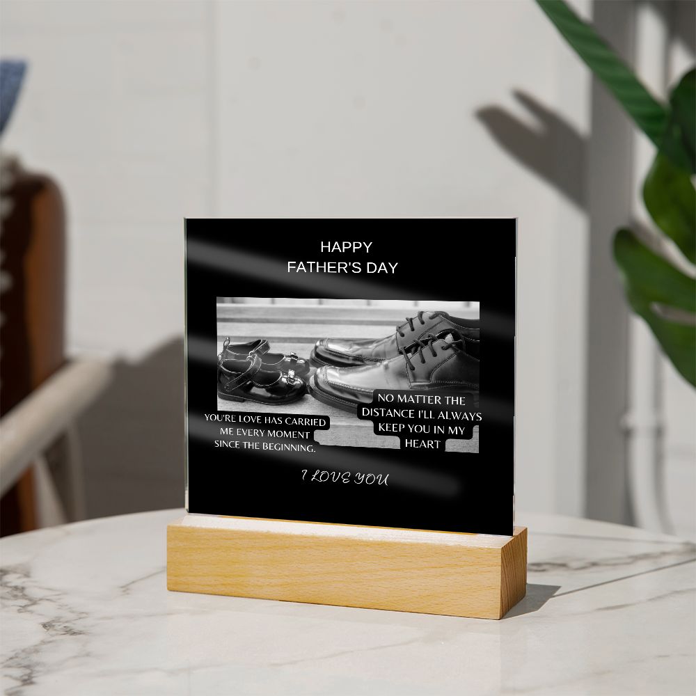 Square Acrylic Plaque + FATHER'S DAY + SHOES PIC