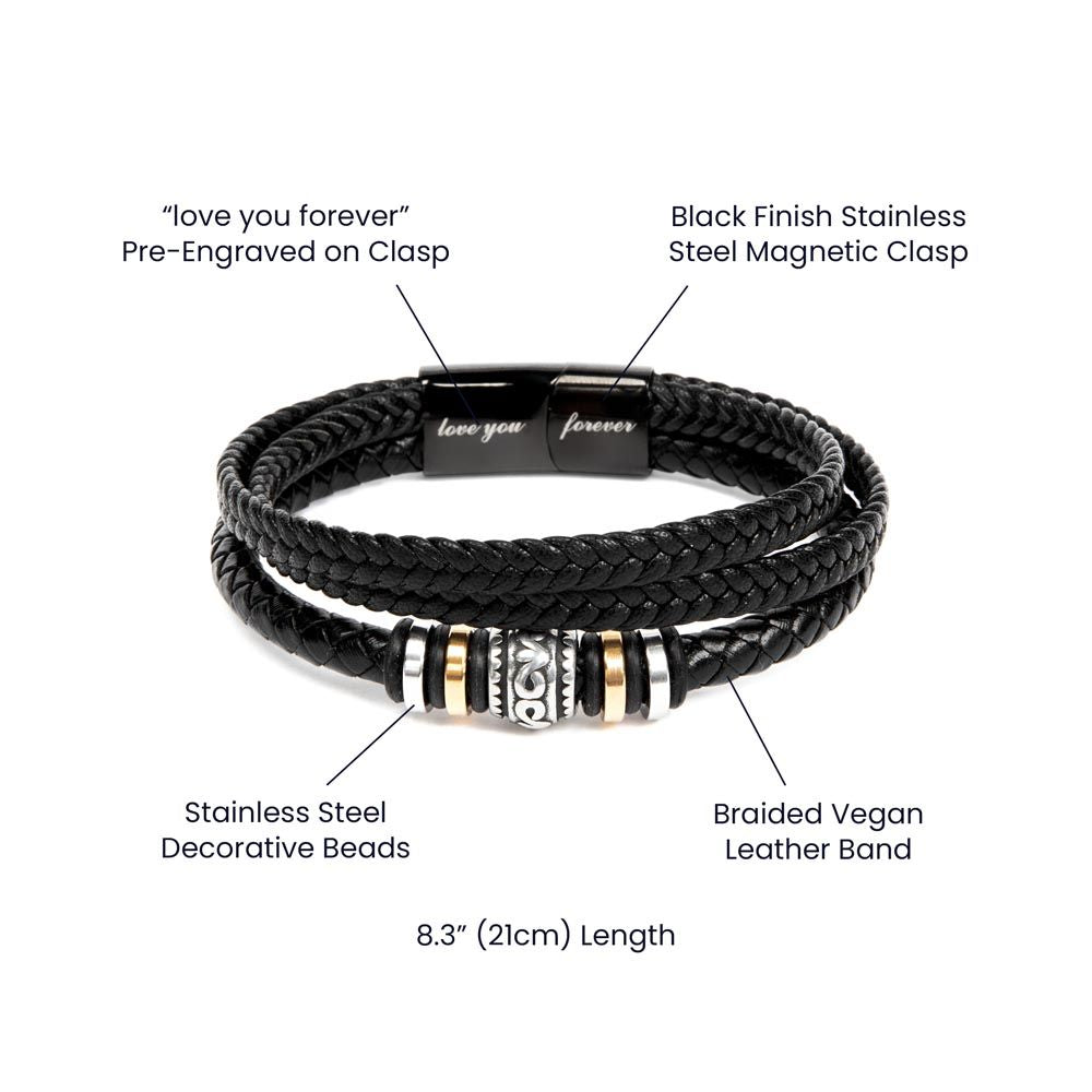 Men's "Love You Forever" Bracelet + FATHER'S DAY + SUPERHERO