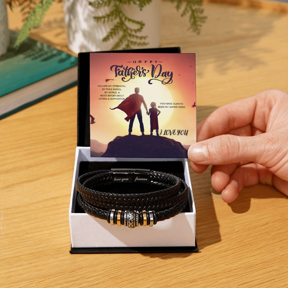 Men's "Love You Forever" Bracelet + FATHER'S DAY + SUPERHERO