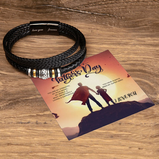 Men's "Love You Forever" Bracelet + FATHER'S DAY + SUPERHERO