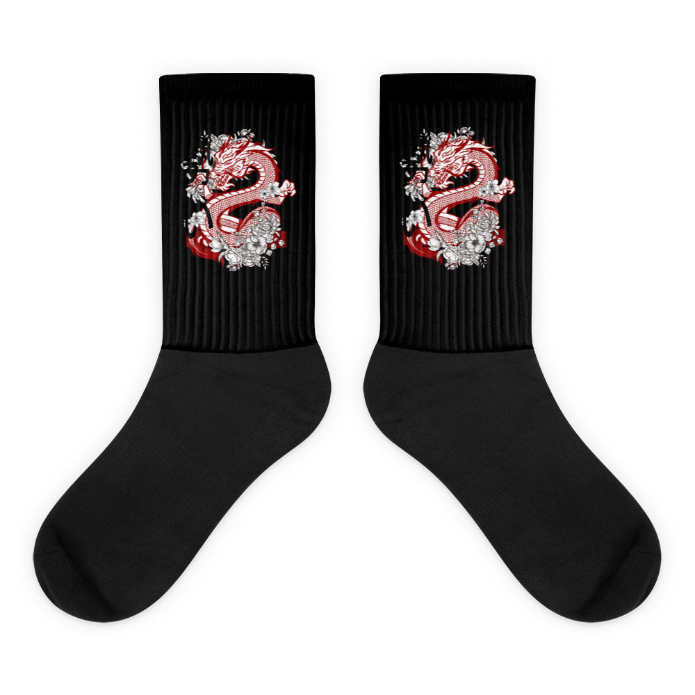 Dragon Socks Black