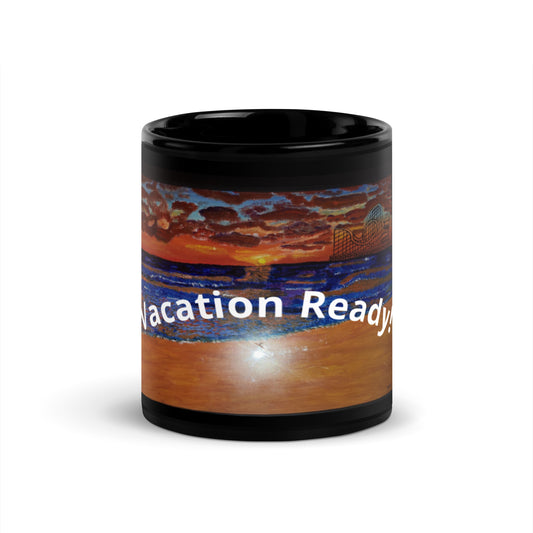 Vacation Ready Black Mug