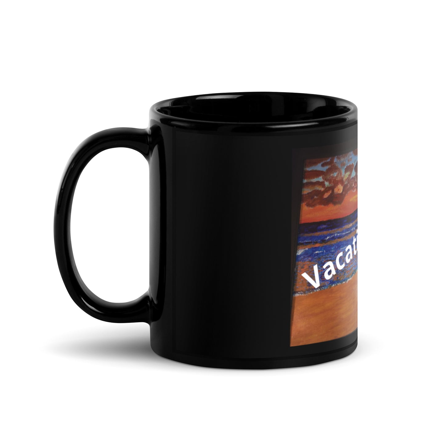 Vacation Ready Black Mug