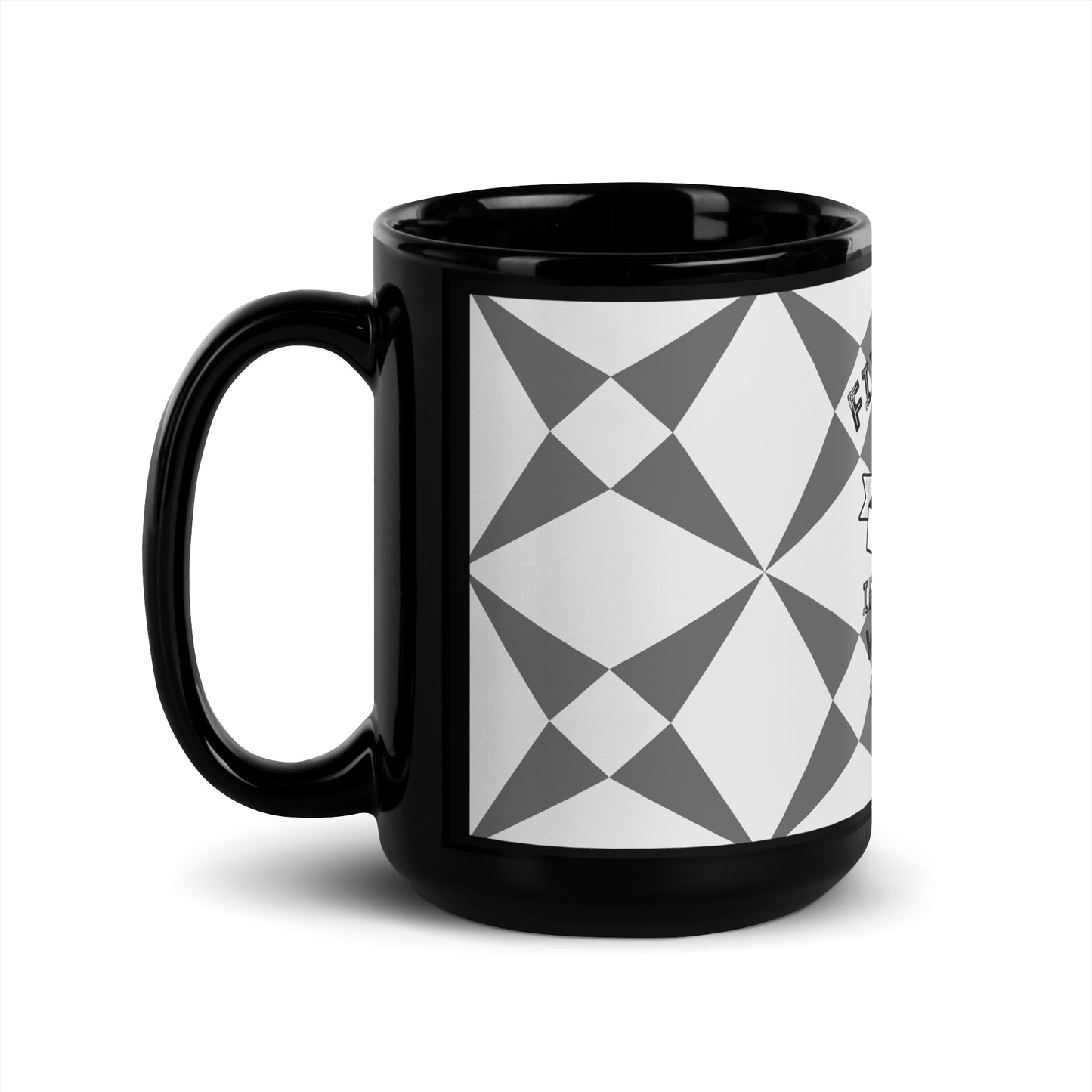 Fix it Dad Black Glossy Mug