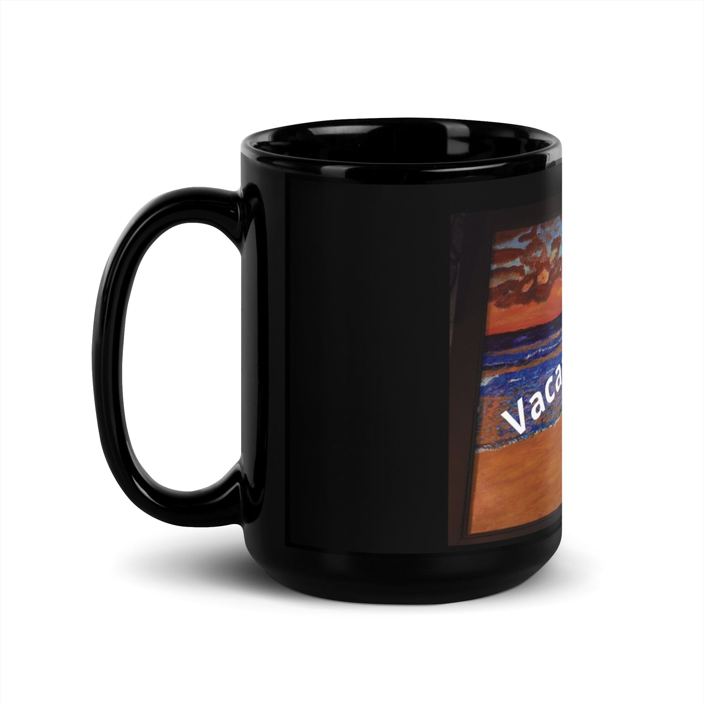 Vacation Ready Black Mug