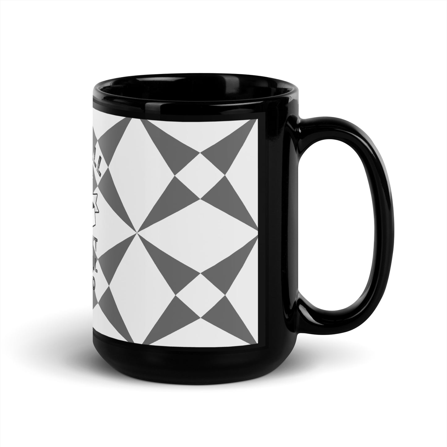 Fix it Dad Black Glossy Mug