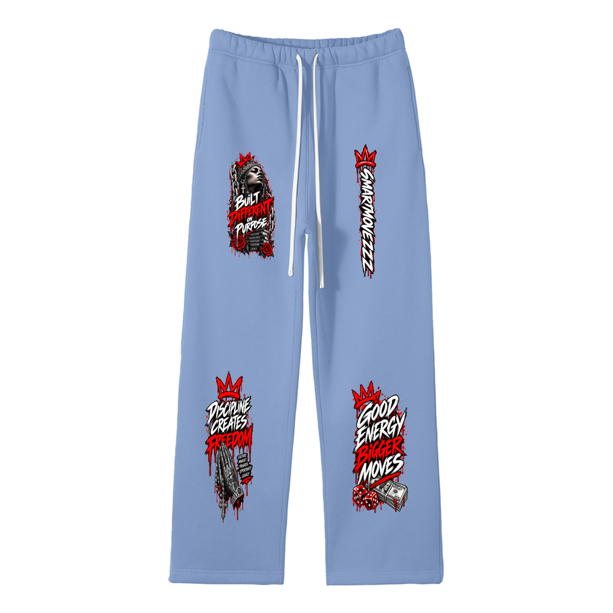 Sweatpants,Unisex,Streetwear,Straightleg
