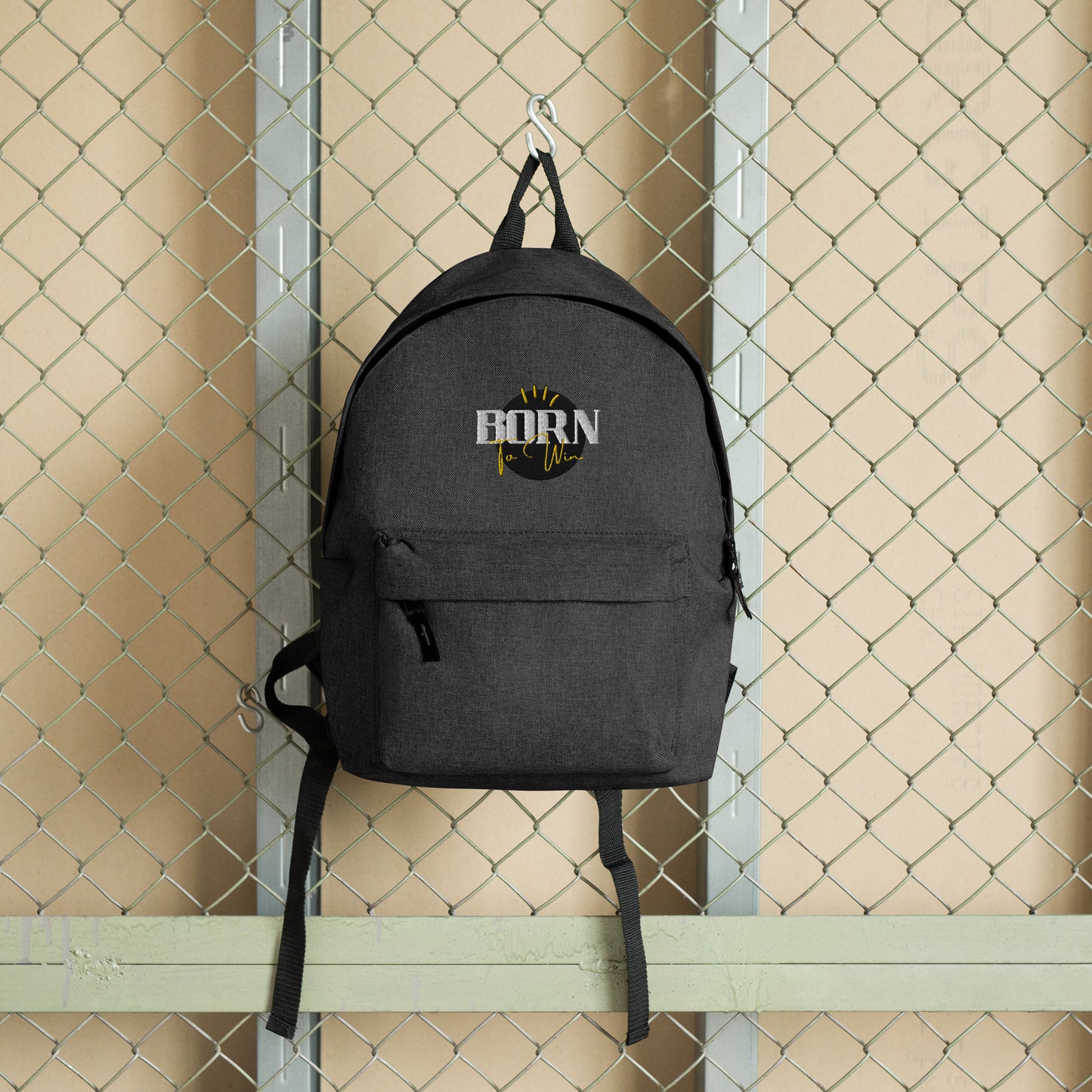 Born to Win Embroidered Backpack