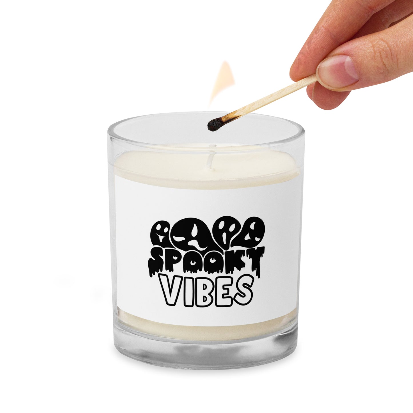 Spooky Vibes Glass jar soy wax candle