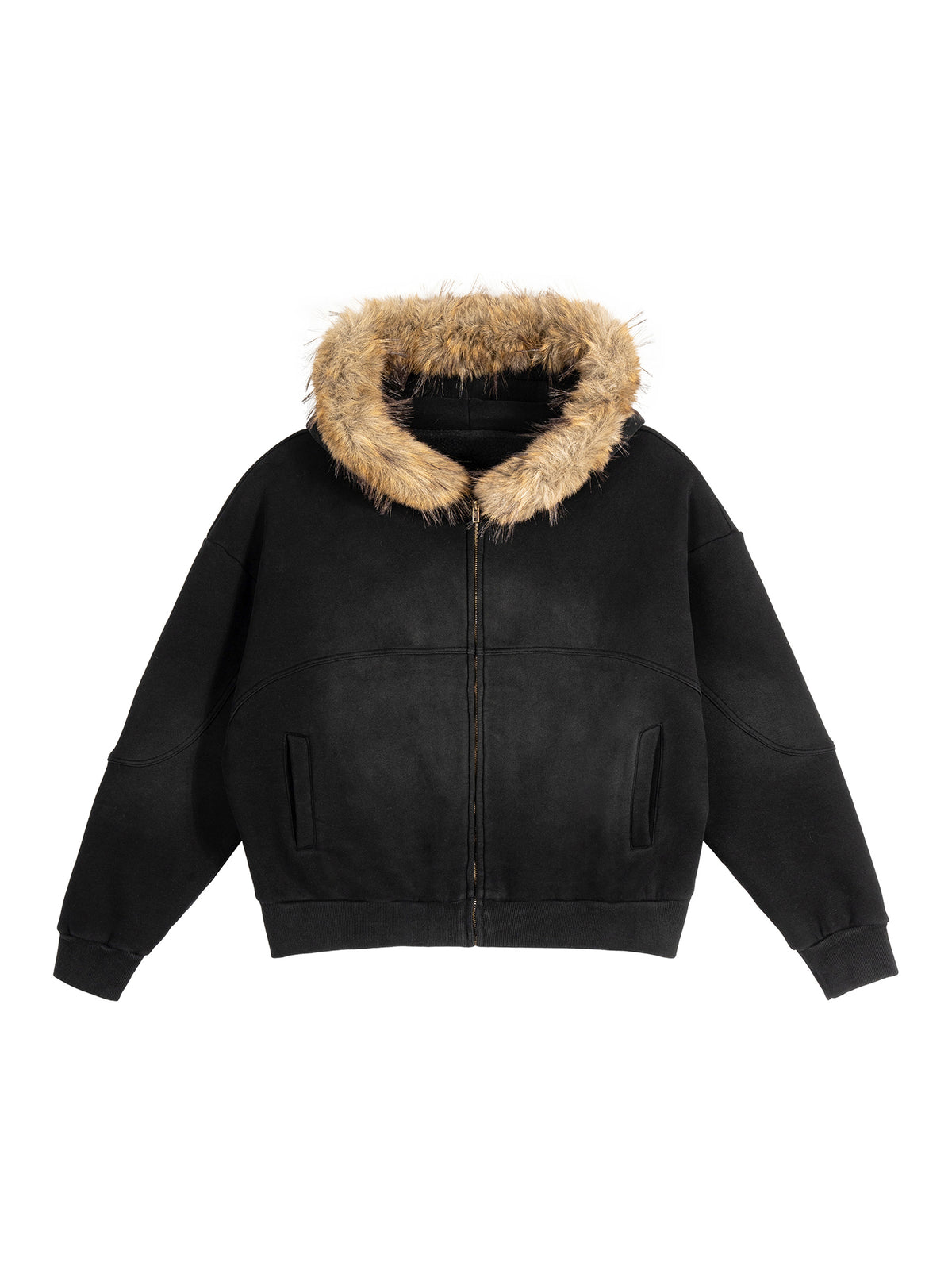 Hoodie,Fur,Unisex,Winter,Coat,Trendy