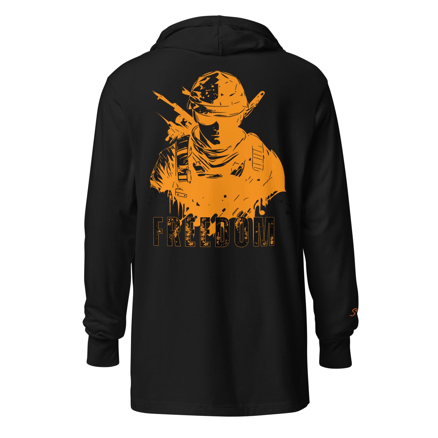 Freedom Hooded long-sleeve tee