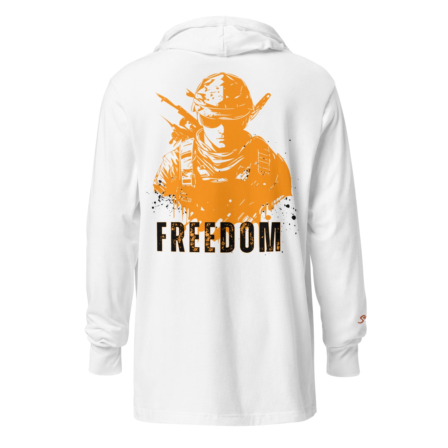 Freedom Hooded long-sleeve tee