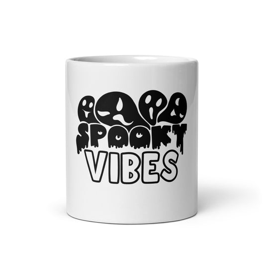 Spooky Vibes White glossy mug