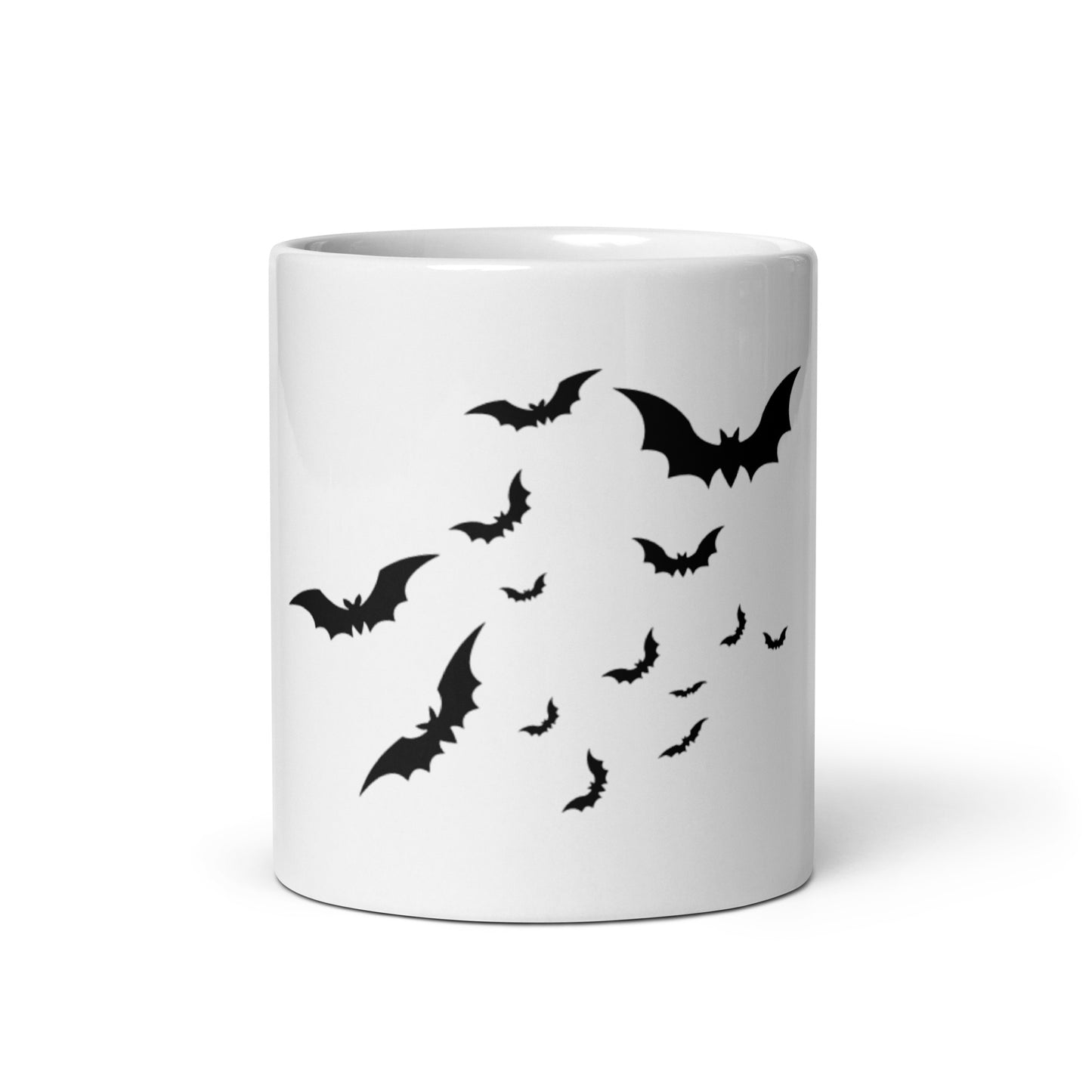 Halloween Bats White Glossy Mug