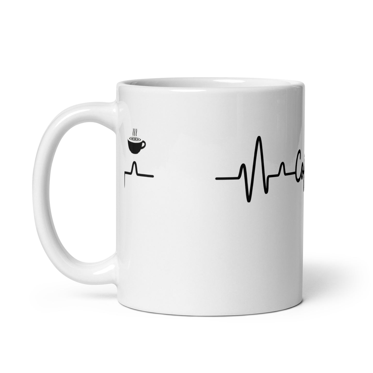 Coffee Heart White Glossy Mug