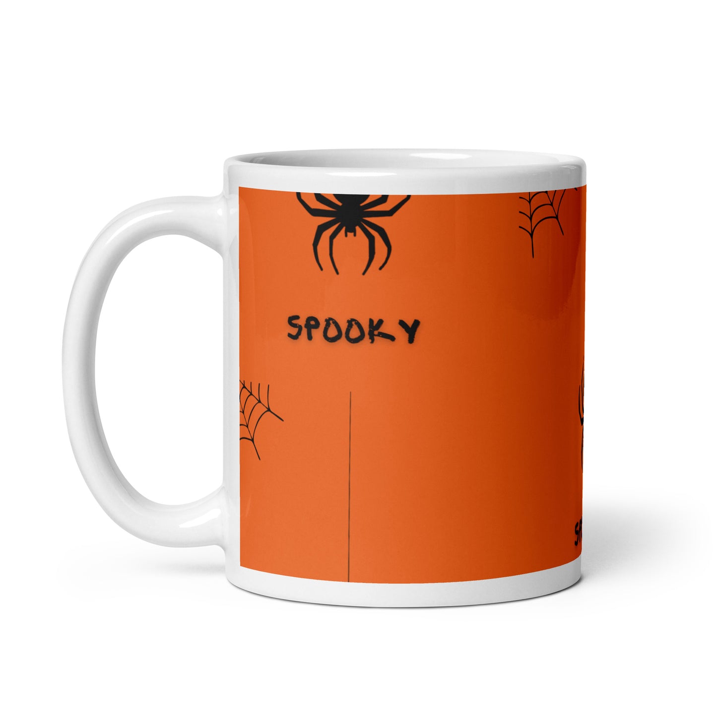 Spooky Spider White Glossy Mug