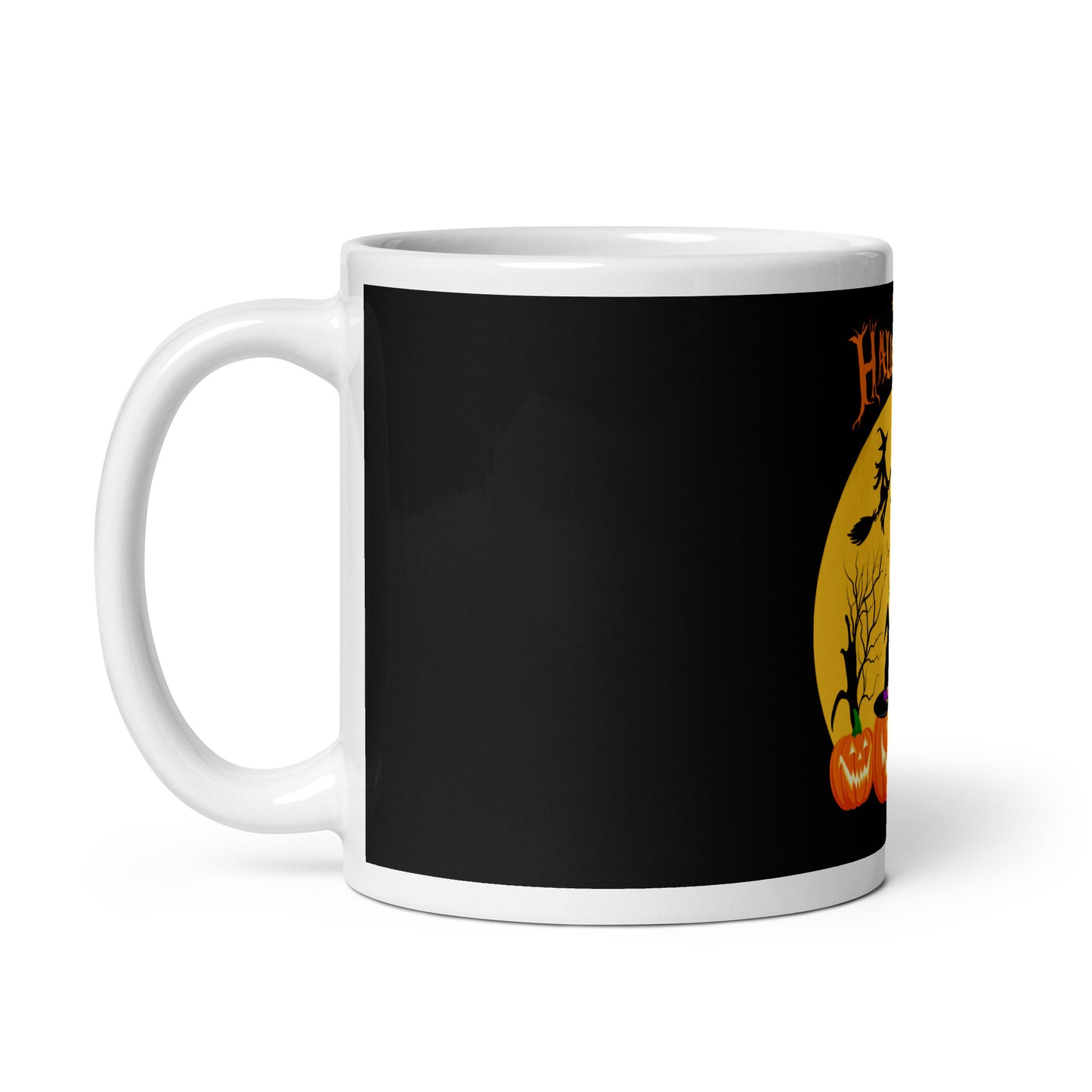 Happy Halloween Pumpkin White Glossy Mug