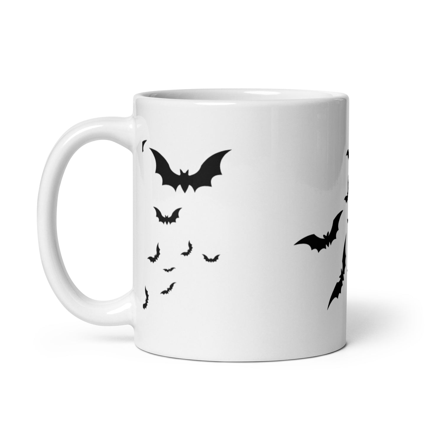 Halloween Bats White Glossy Mug