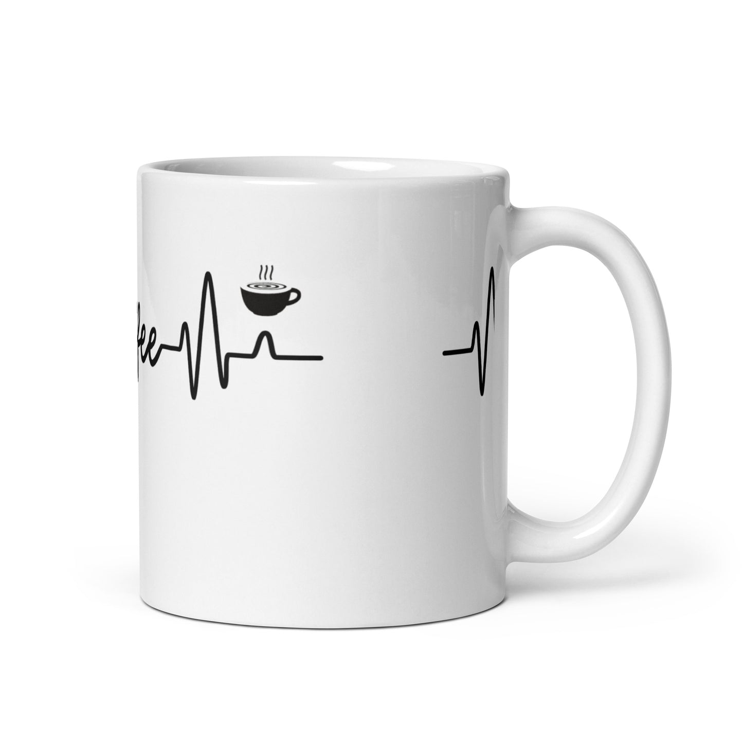 Coffee Heart White Glossy Mug