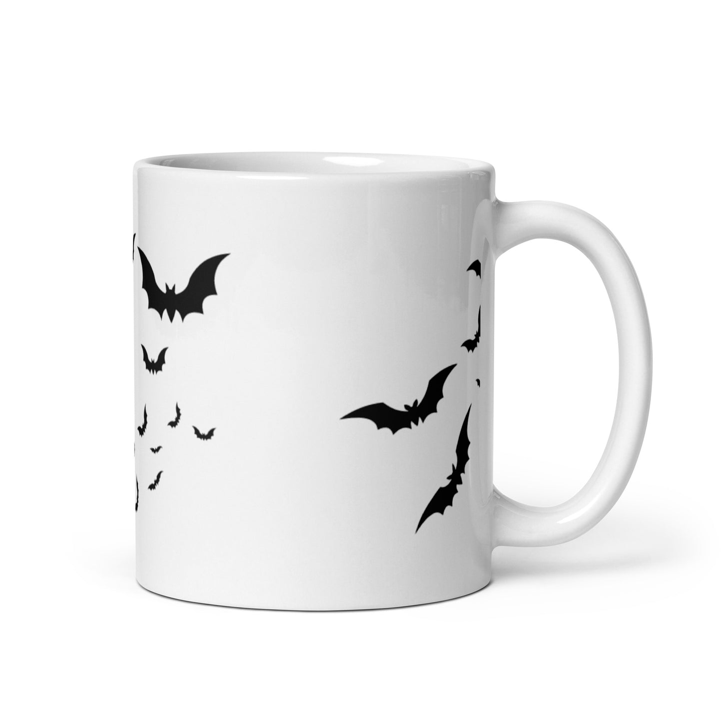 Halloween Bats White Glossy Mug