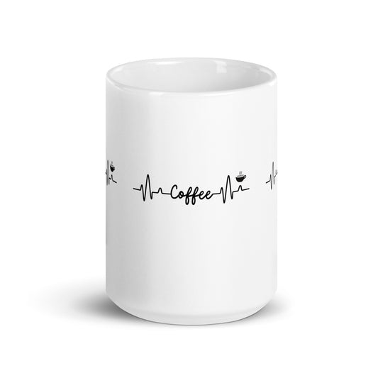 Coffee Heart White Glossy Mug