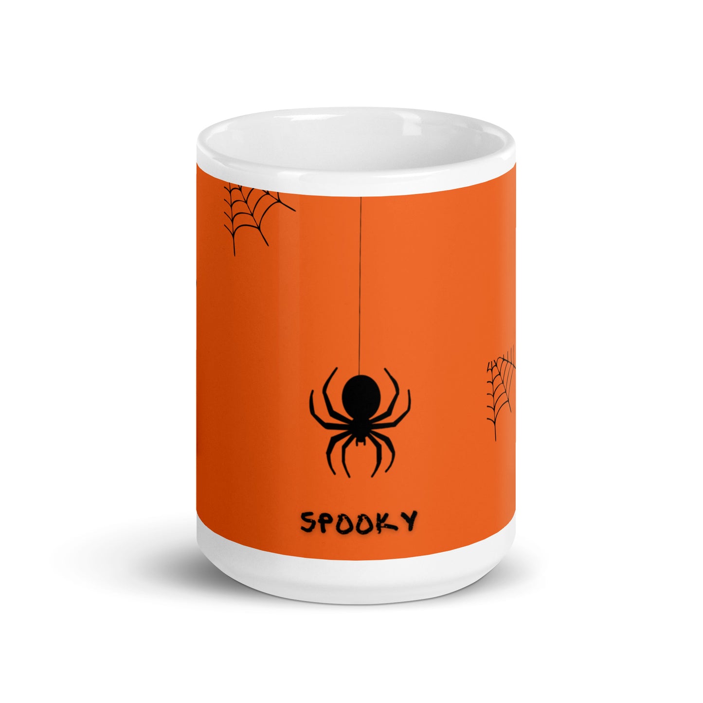 Spooky Spider White Glossy Mug