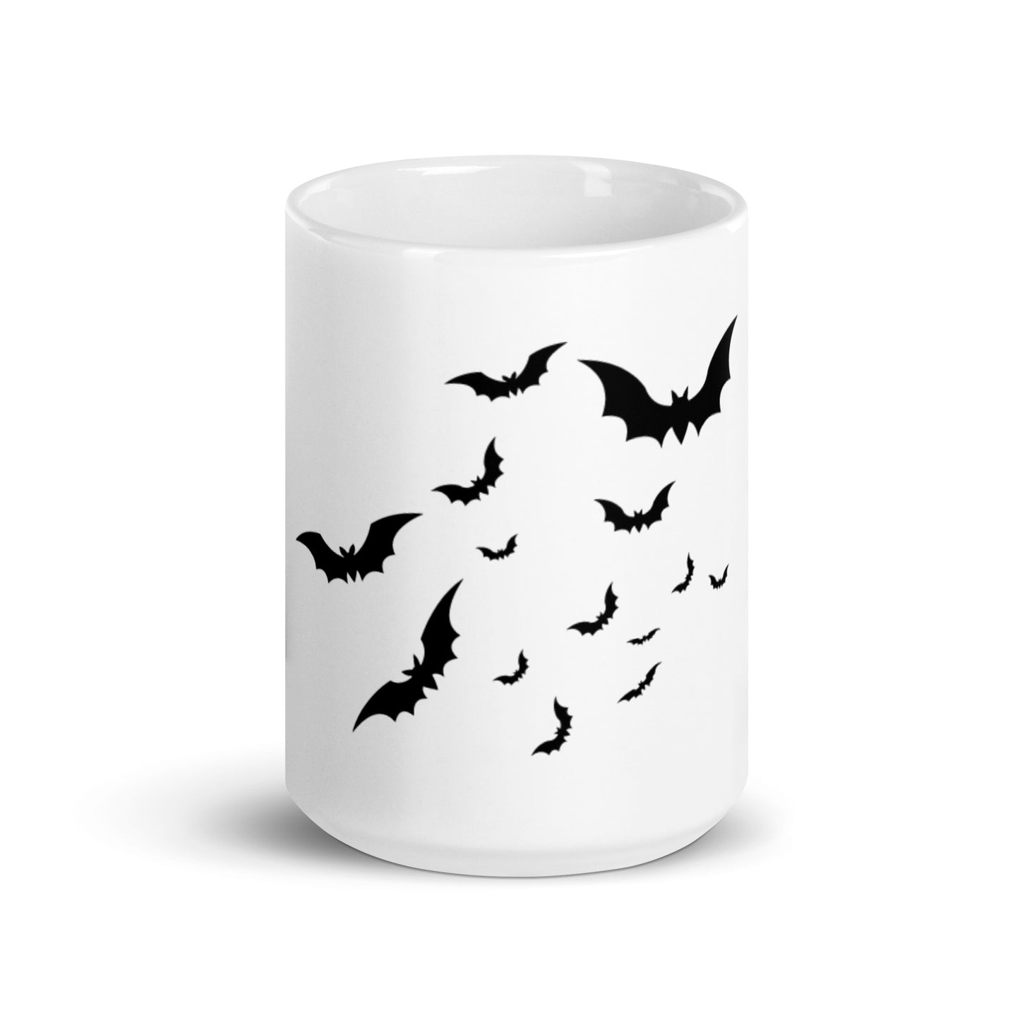 Halloween Bats White Glossy Mug