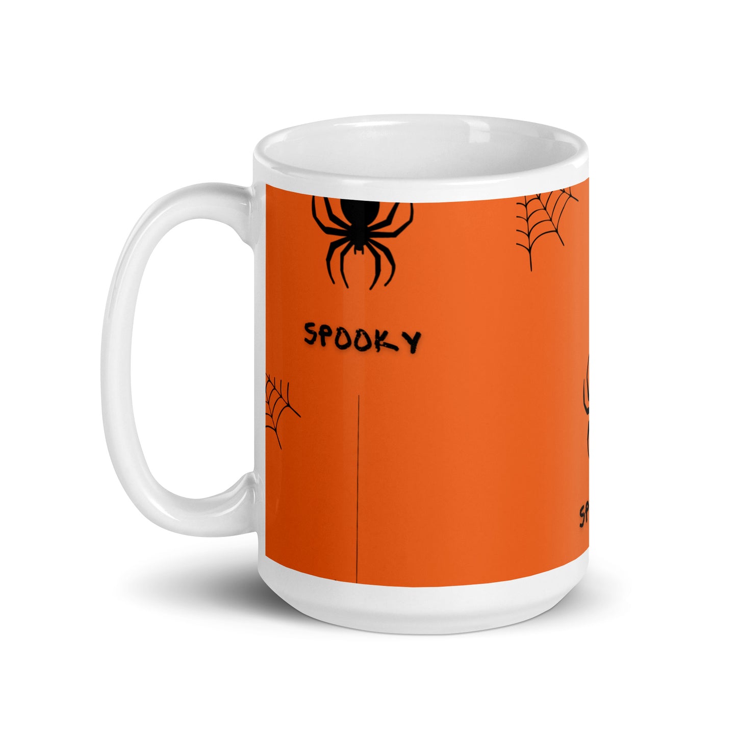 Spooky Spider White Glossy Mug