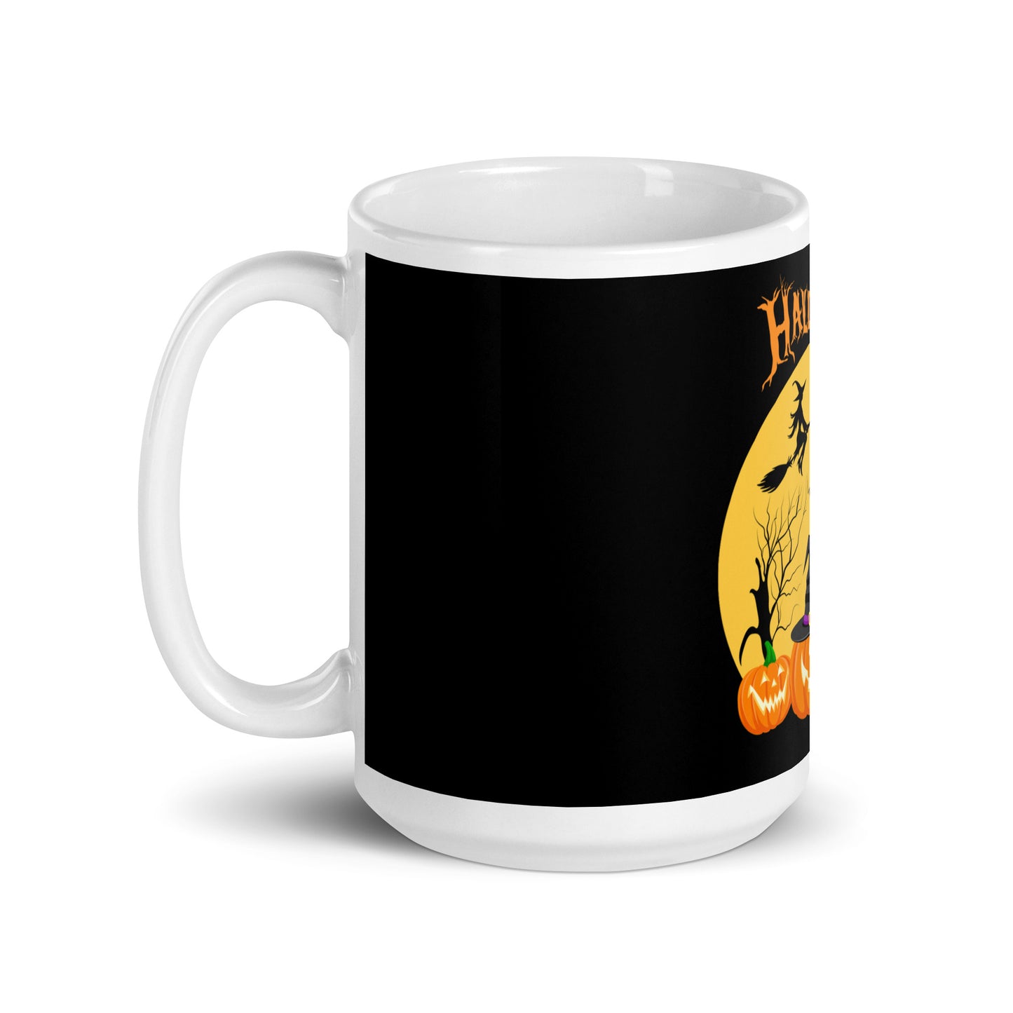 Happy Halloween Pumpkin White Glossy Mug