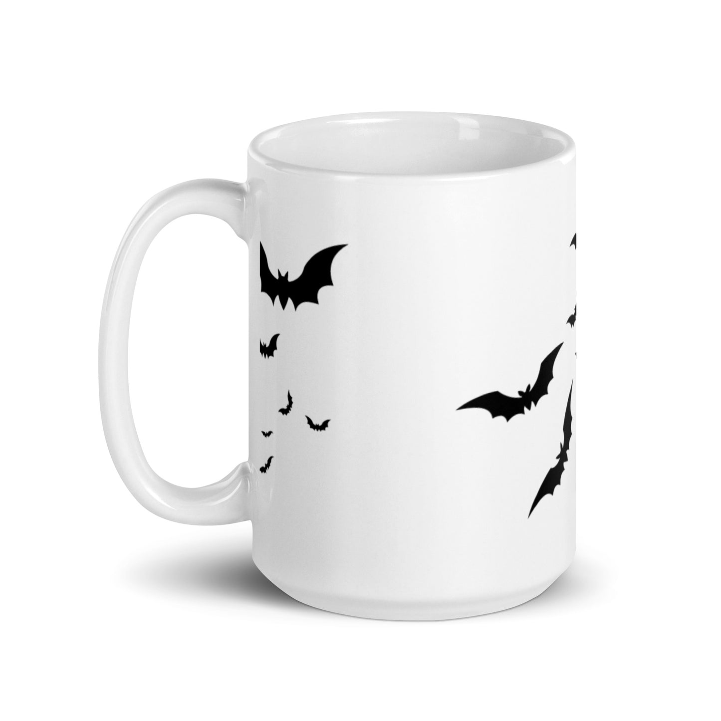 Halloween Bats White Glossy Mug