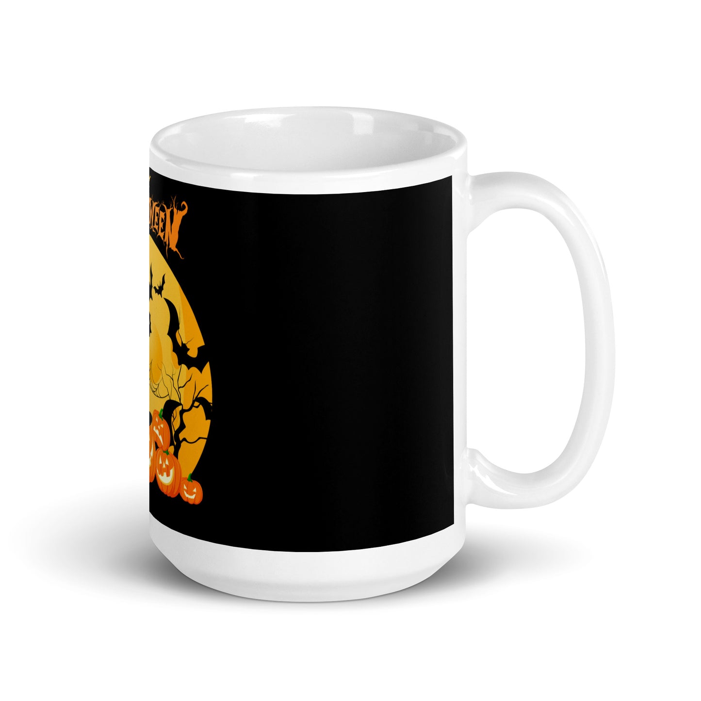 Happy Halloween Pumpkin White Glossy Mug