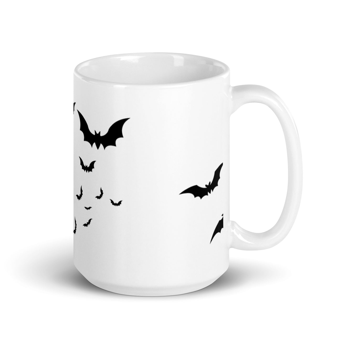 Halloween Bats White Glossy Mug