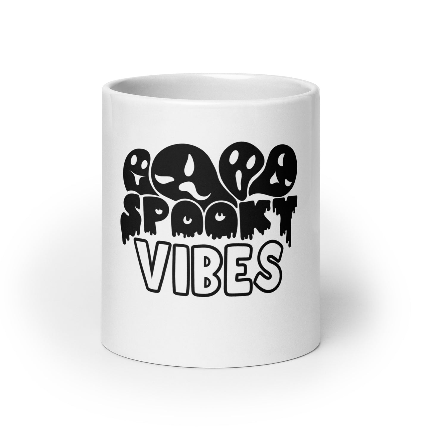 Spooky Vibes White glossy mug