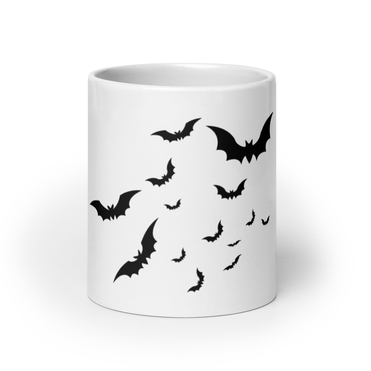 Halloween Bats White Glossy Mug